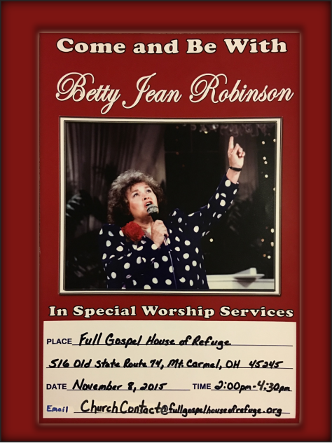 Betty Jean Robinson, Guest Singer